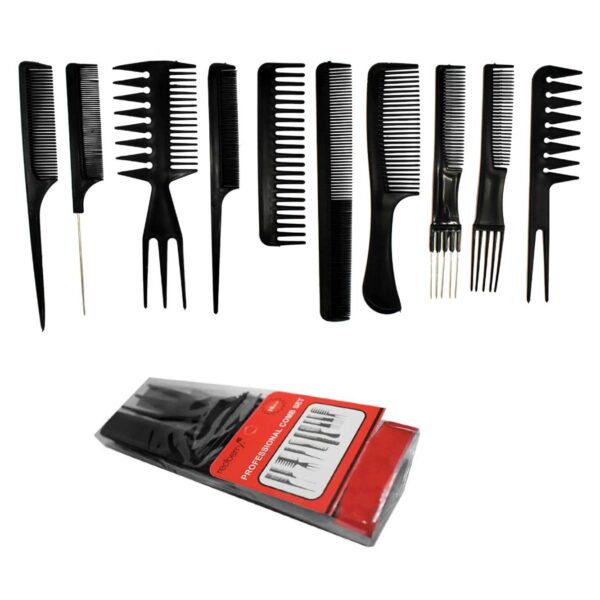 Set de peines para corte de cabello 10pcs Red Berry