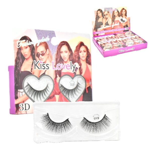 Pestañas 3D Kiss Lovely Caja Con Chicas Volumen Surtido