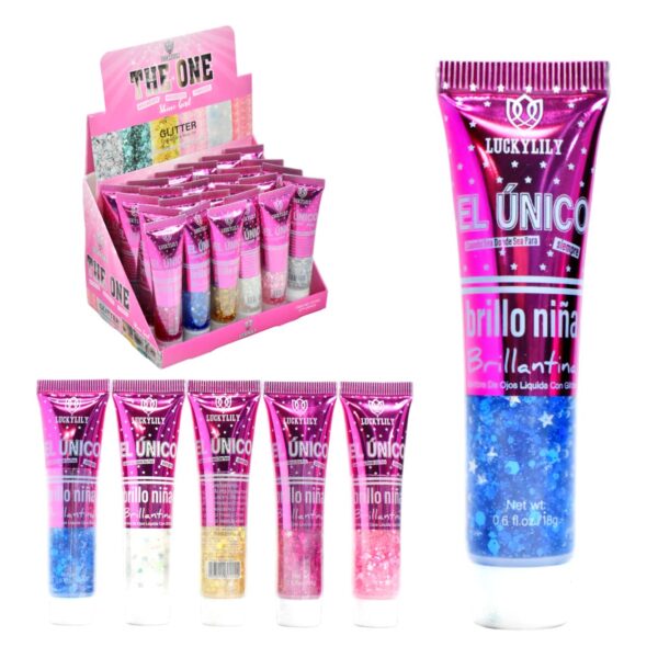 Sombra De Ojos Liquida Con Glitter En Tubo Luckylily El Unico