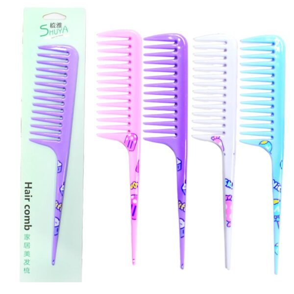 Peine Para Cabello Presentacion De Colores Y Diseños Con Puntas Separdas Shuya Hair Comb