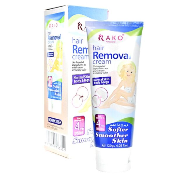 Crema Depilatoria Marca Rako Para Piel Normal Caja Celeste 120G