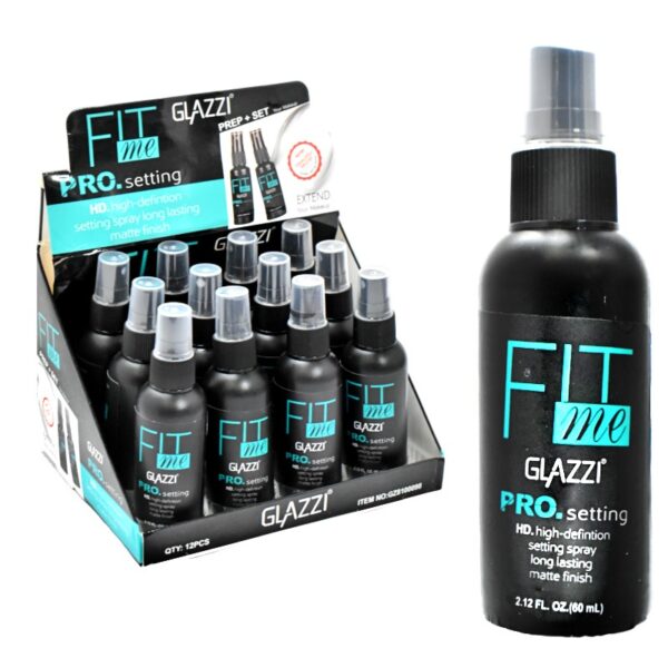 Fijador De Maquillaje En Spray Glazzi Bote Negro 60Ml