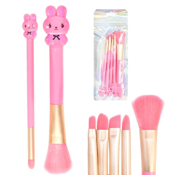 Set De Brochas Aplicadoras Con Mango En Forma De Conejo