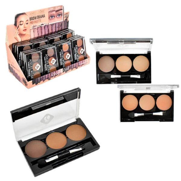 Sombra, Iluminador Y Polvo Para Cejas Angel Rose 3 Colores Surtidos - Imagen 2