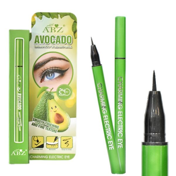 Delineador De Ojos Color Negro A Prueba De Agua Con Extracto De Aguacate Abz