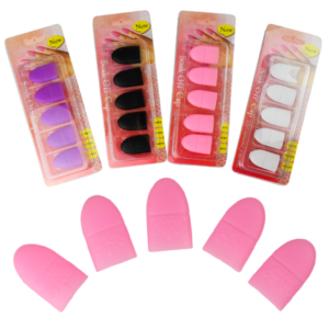 Kit de 5 Dedales de silicon para Remover acrilico y gelish