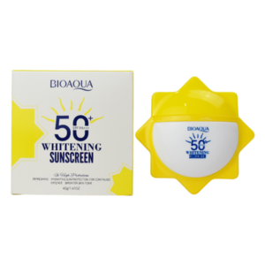 Crema aclarante con protector solar de alta cobertura presentacion de sol BIOAQUA LOTE 1